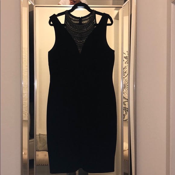 size 16 black cocktail dress